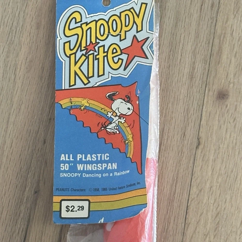 Vtg‎ SNOOPY Rainbow Kite Top Flight Crunden Martin 50